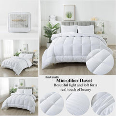 Riccardo Valeria Luxury Hotel-Quality Microfibre Duvet | Ultra Soft & Lightweight | All-Season Comforter | Hypoallergenic & Breathable | Premium Bedding for Cozy Sleep | Easy Care & Durable | Fast UK Shipping