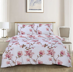 4 Piece Duvet Cover with Fitted sheet & Pillow Case Quilt Cover Bedding Set