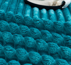 Fleece Throw Blanket Twin Size | 300GSM Super Soft Lightweight Plush Striped