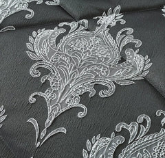 3 PC Quilted Jacquard Bedspread Quilted Comforter Bedding Set Pillows & Cushions (emmagrey)