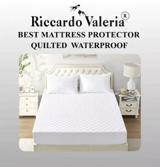 Quilted Waterproof Mattress Protector Mattress Topper Bed Cover Deep Fitted 30cm
