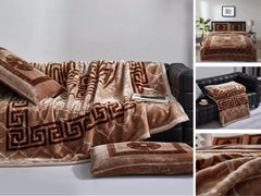 Luxury 2 Ply Heavy Blanket Thick Warm Soft Bed throw Double Sided 200 cm x240 cm