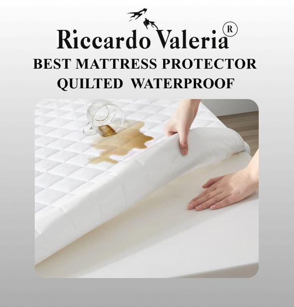 Luxury Quilted Waterproof Mattress Protector – Ultra Soft, Anti-Allergy, Non-Noisy Fitted Bed Cover – Protects Against Spills, Dust Mites, and Stains – Durable, Breathable Microfiber – Available in Single, Small Double, Double, King, and Super King Sizes