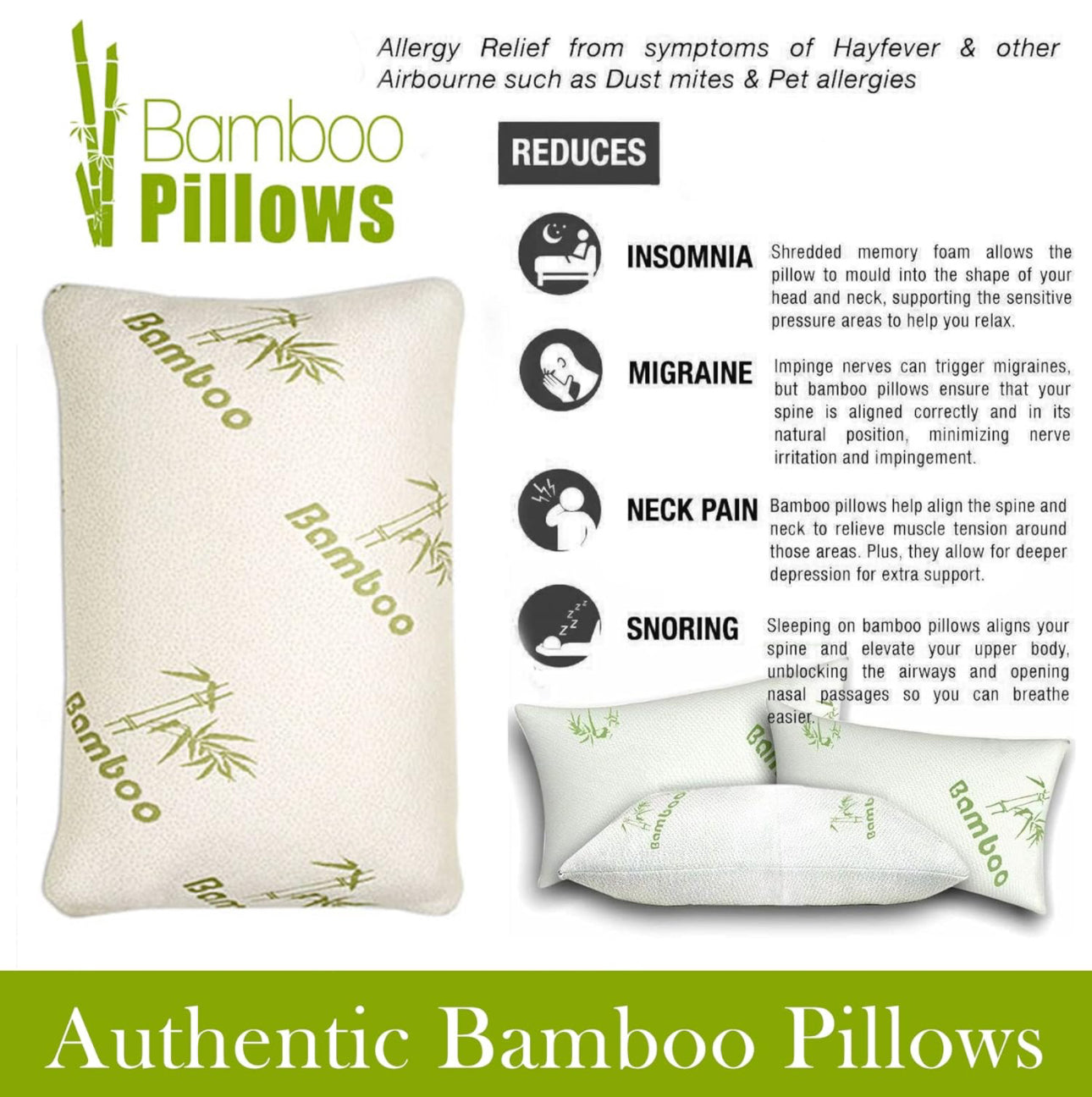 Memory Foam Bamboo Pillow