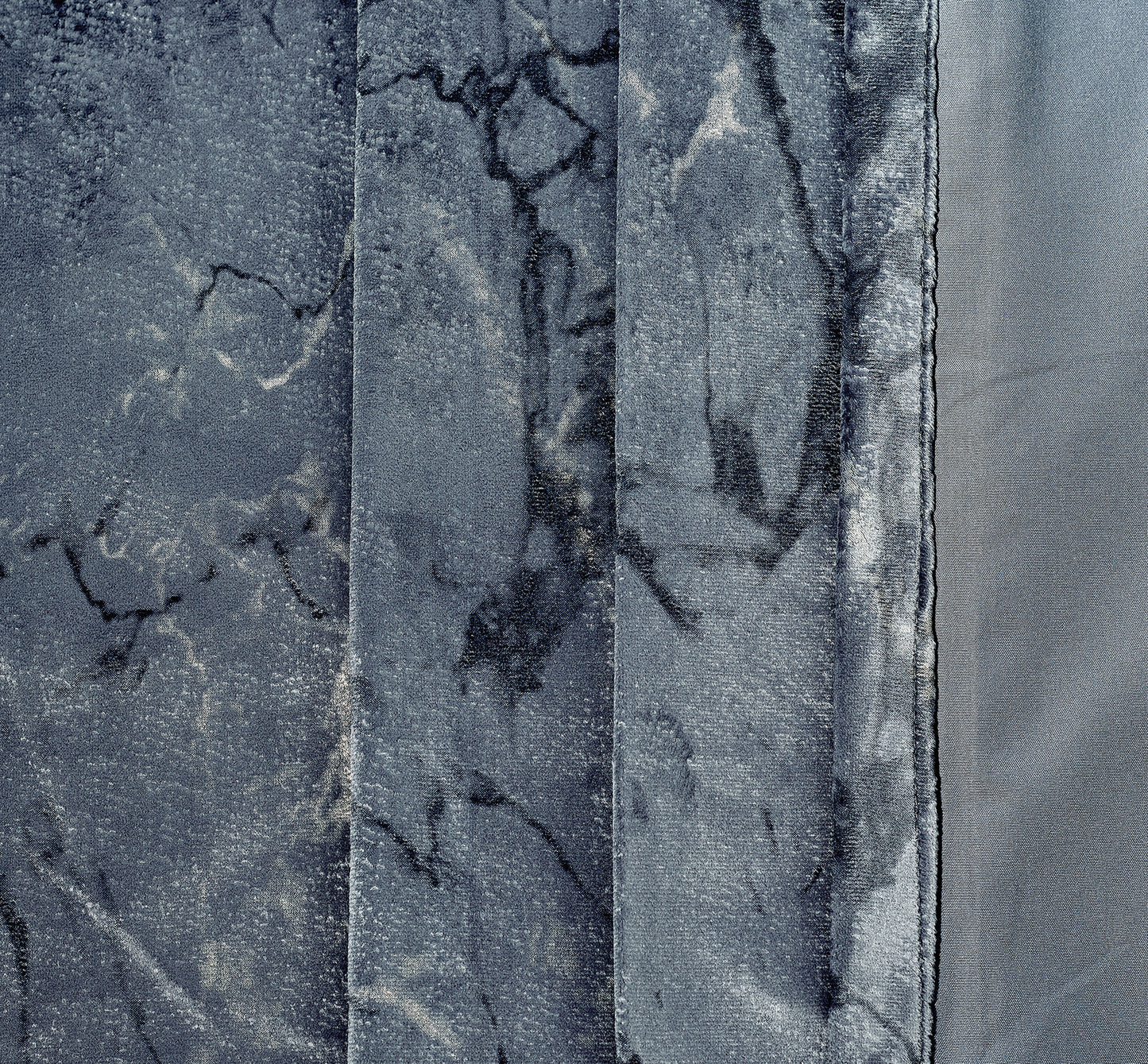 Luxury Grey Marble Velvet Ring Top Curtains