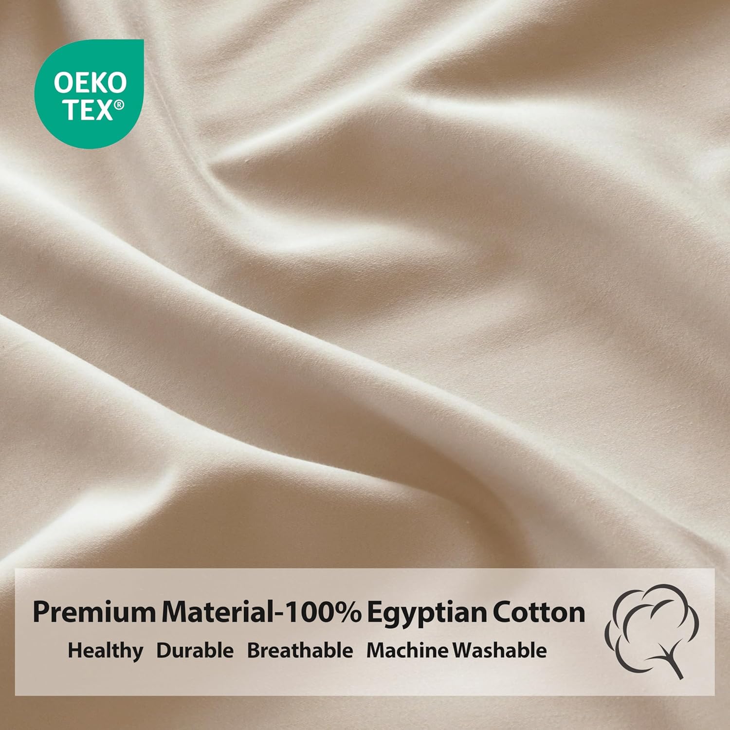 Riccardo Valeria 100- Cotton Sateen Fitted Sheet – Luxury Hotel Quality, Deep Pocket up to 16", Ultra Soft & Breathable, 300 Thread Count, Wrinkle-Free, Cooling, Hypoallergenic, Fade Resistant