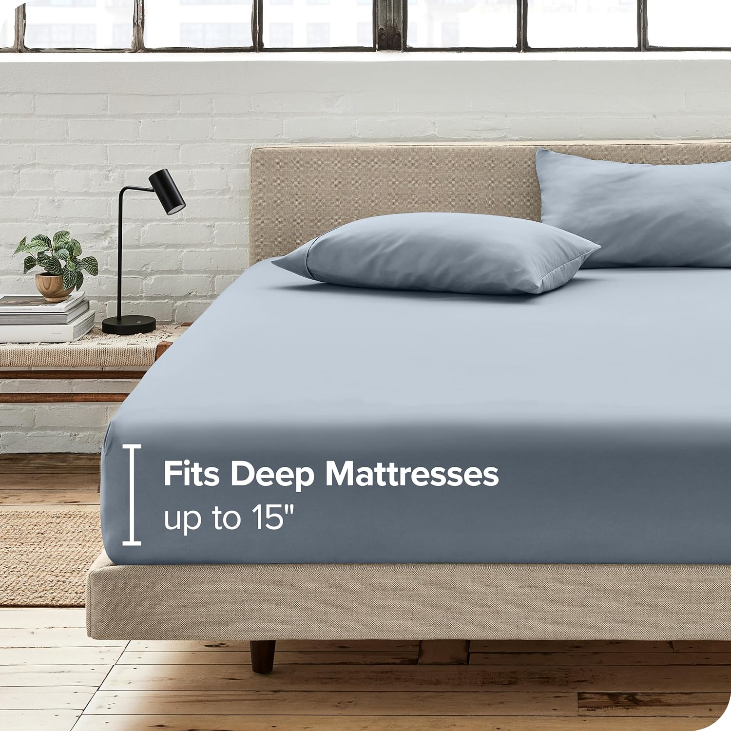 Riccardo Valeria 100- Cotton Sateen Fitted Sheet – Luxury Hotel Quality, Deep Pocket up to 16", Ultra Soft & Breathable, 300 Thread Count, Wrinkle-Free, Cooling, Hypoallergenic, Fade Resistant