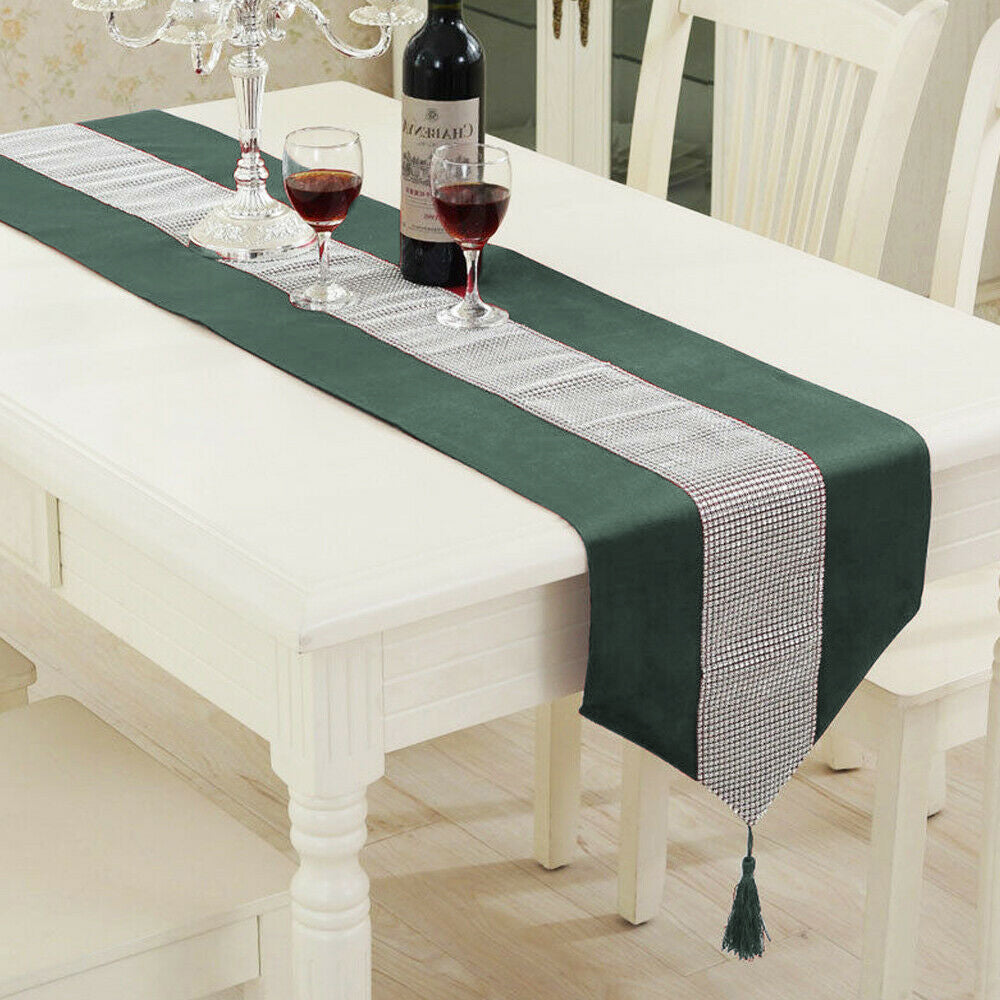 DIAMANTE TABLE RUNNERS BLACK