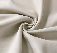 Pair of EYELET Ring Top Thermal BLACKOUT LINED Plain Curtains + Tie Backs Cream