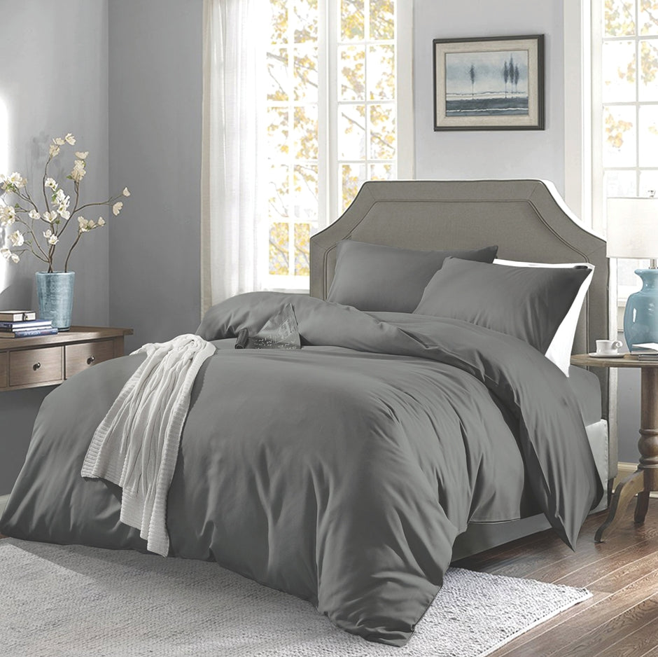 Egyptian Duvet Complete Set Grey Colour