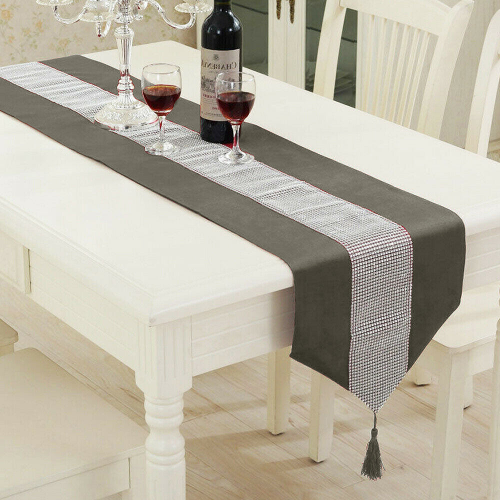 DIAMANTE TABLE RUNNERS DUSKY PINK