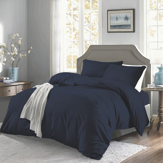 Egyptian Duvet Complete Set Navy blue Color