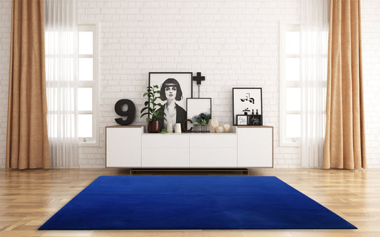 RABBIT FUR RUGS (Navy blue)