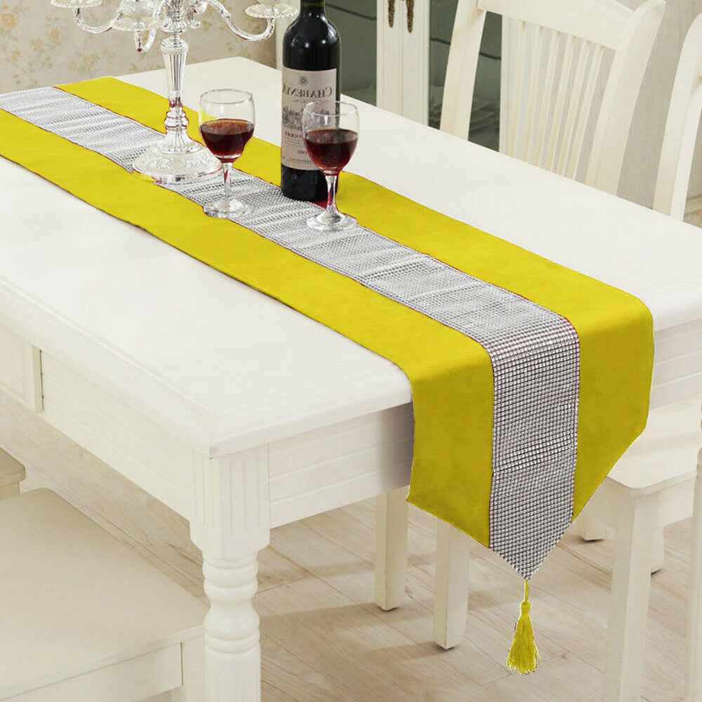 DIAMANTE TABLE RUNNERS RED WINE