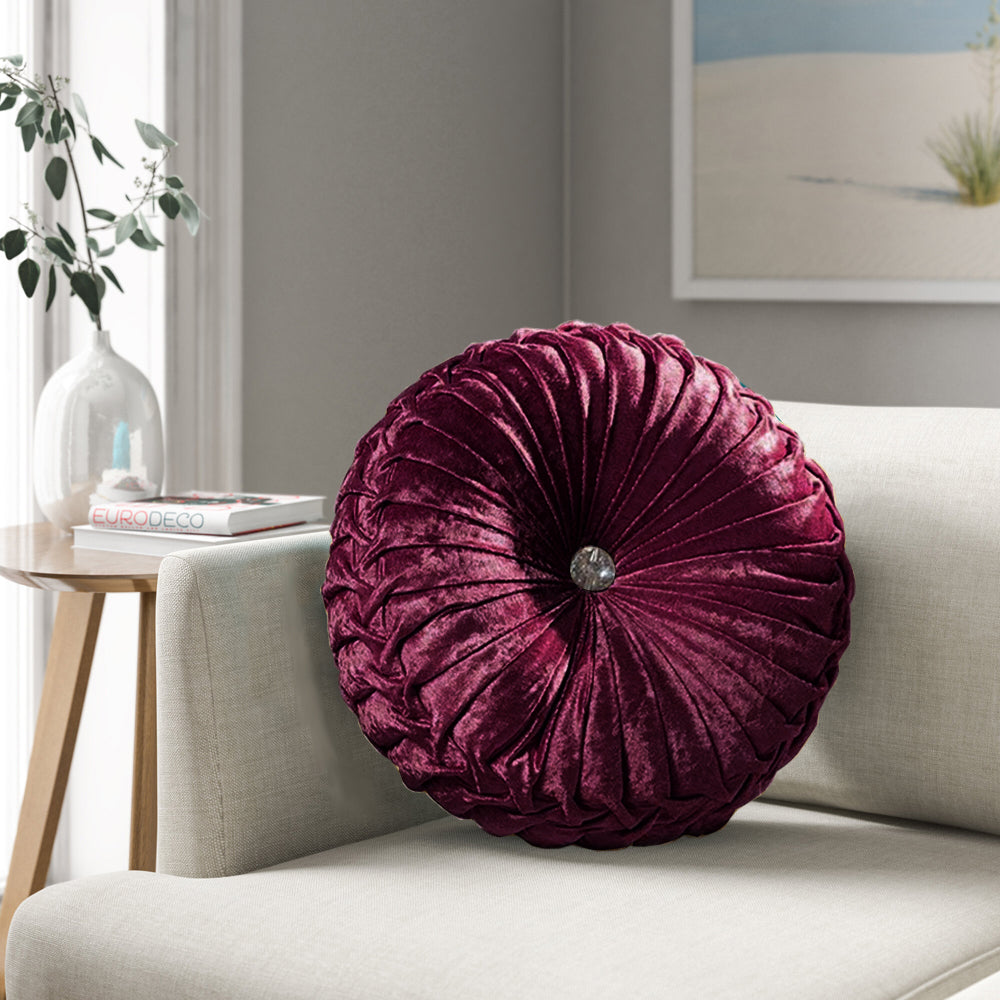 Crushed Velvet Round Cushions