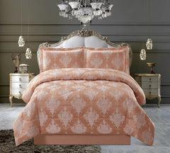 3 PC Quilted Jacquard Bedspread Quilted Comforter Bedding Set Pillows & Cushions