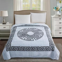 Luxury 2 Ply Heavy Blanket Thick Warm Soft Bed throw Double Sided 200 cm x240 cm (White)