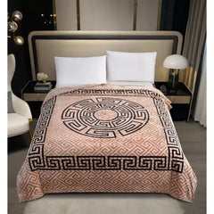 Luxury 2 Ply Heavy Blanket Thick Warm Soft Bed throw Double Sided 200 cm x240 cm (Minkblack)