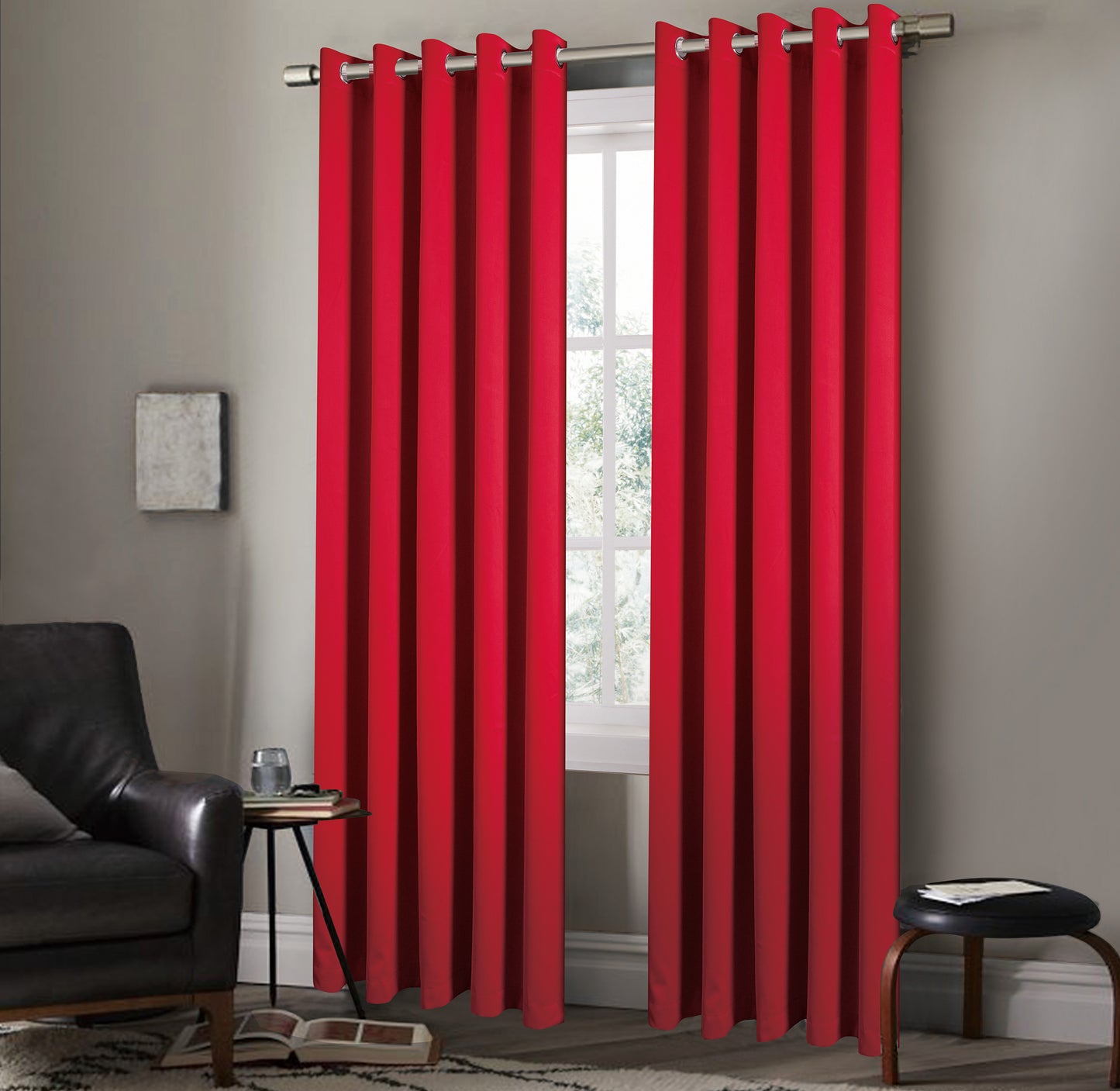 Eyelet Blackout BEIGE COLOUR Thermal Curtains