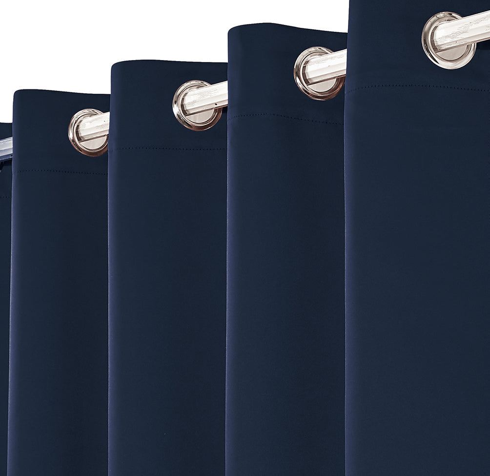 Eyelet Blackout BLUE COLOUR Thermal Curtains