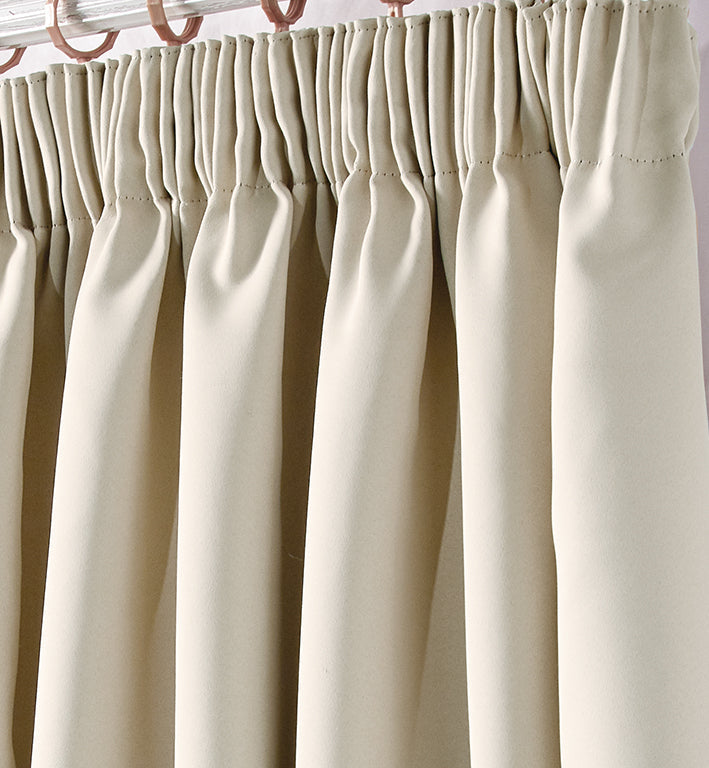 Blackout Pencil pleat SILVER COLOUR Curtains