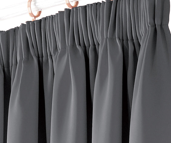 Blackout Pencil pleat SILVER COLOUR Curtains